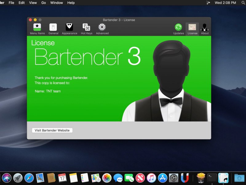Bartender download the last version for ios